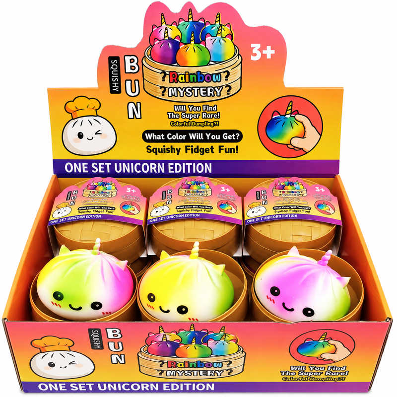 Rainbow Unicorn Squishy Dumpling – Mystery Edition Fidget Toy