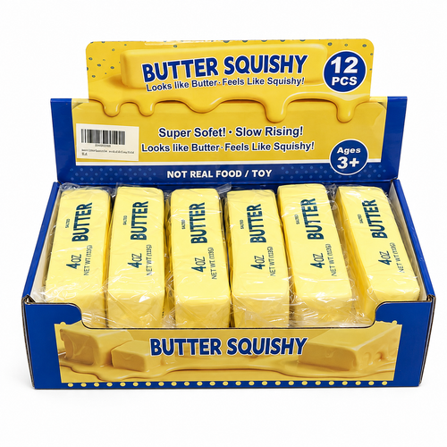Butter Squishy – Gelbes Slow Rising Squeeze Fidget Toy