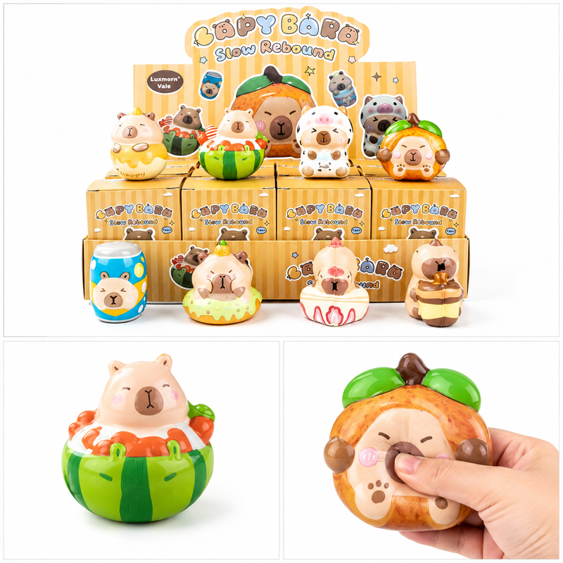 Kawaii Capybara Squishy – Slow Rebound Fidget Toy in verschiedenen Designs