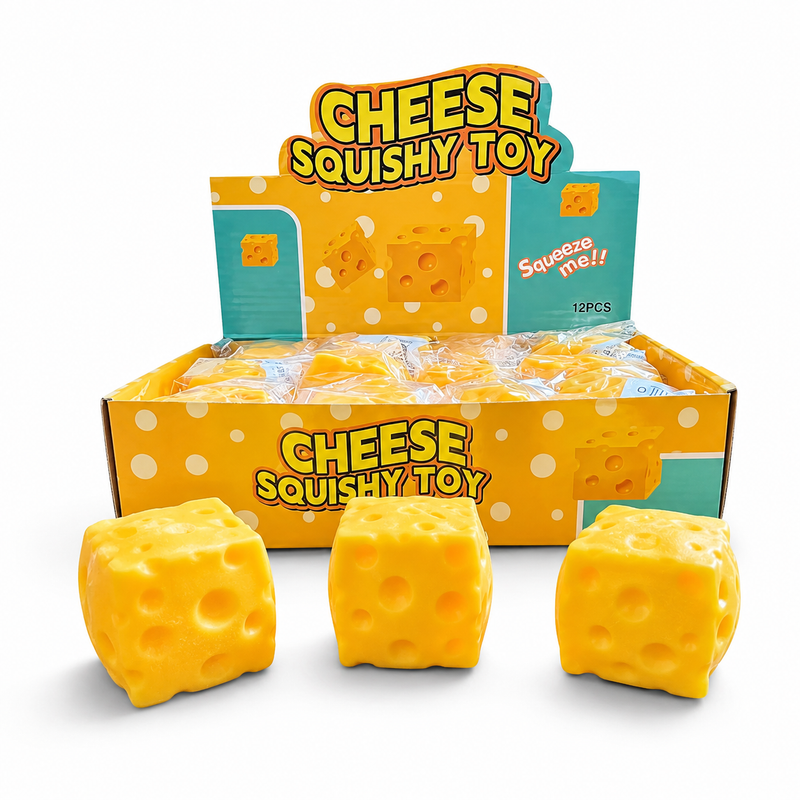 Cheese Squishy – Weicher Käsewürfel Squeeze Fidget Toy