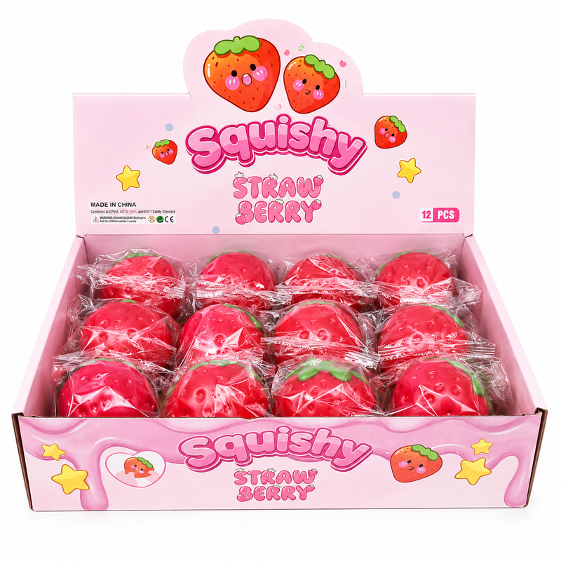 Strawberry Squishy – Kawaii Erdbeer Fidget Toy